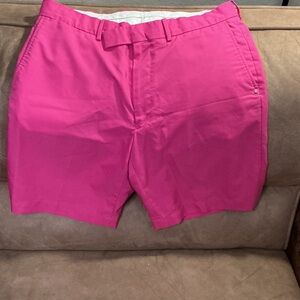 Ralph Lauren Bright Pink Men's Flat Front Shorts RLX